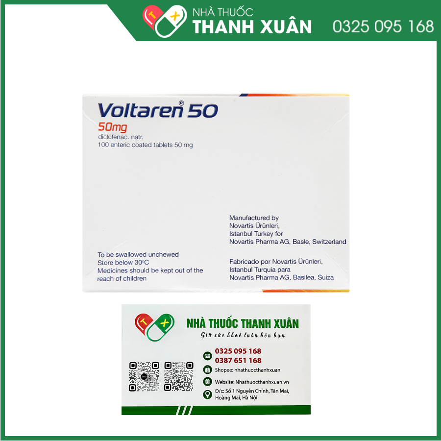 Voltaren 50mg điều trị viêm và thoái hoá của bệnh thấp khớp, gút cấp